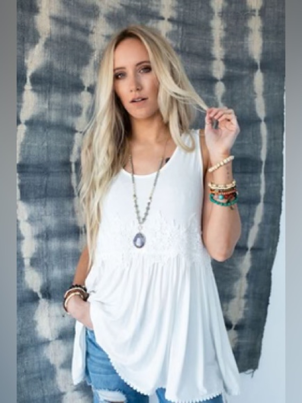 Three Bird Nest First Love Crochet Tank Top